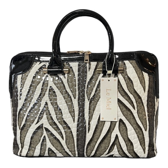 le miel Handbags - Le Miel Zebra Top Handle Handbag Crossbody Convertible Purse